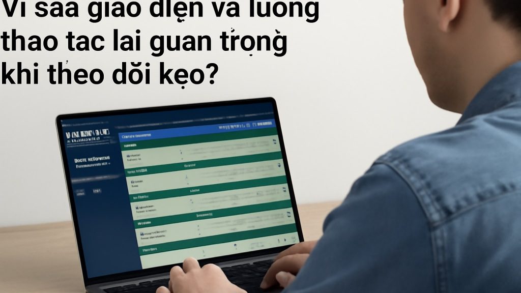 Vì sao giao diện và luồng thao tác lại quan trọng khi theo dõi kèo? Minh họa: Vì sao giao diện và luồng thao tác lại quan trọng khi theo dõi kèo?