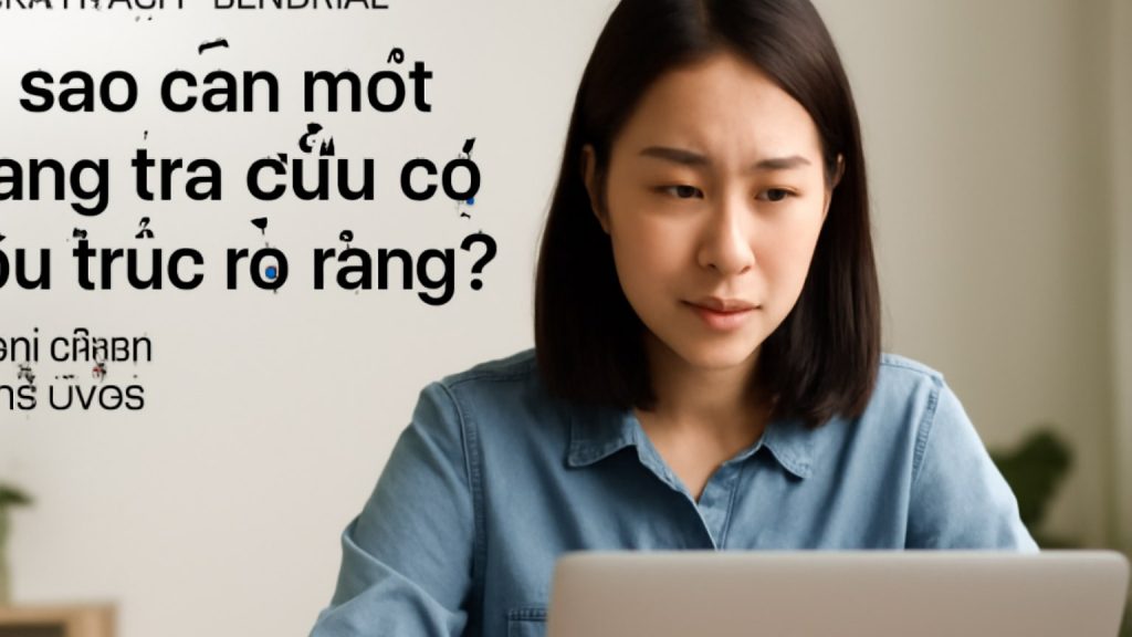 Vì sao cần một trang tra cứu có cấu trúc rõ ràng? Minh họa: Vì sao cần một trang tra cứu có cấu trúc rõ ràng?